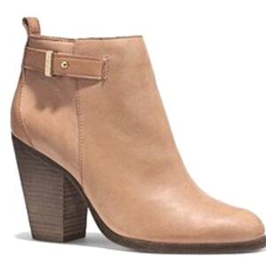 COACH Tan Leather Hewes Ankle Booties Preowned size women’s 8